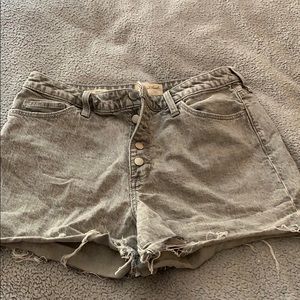 Vintage cut grey jean shorts